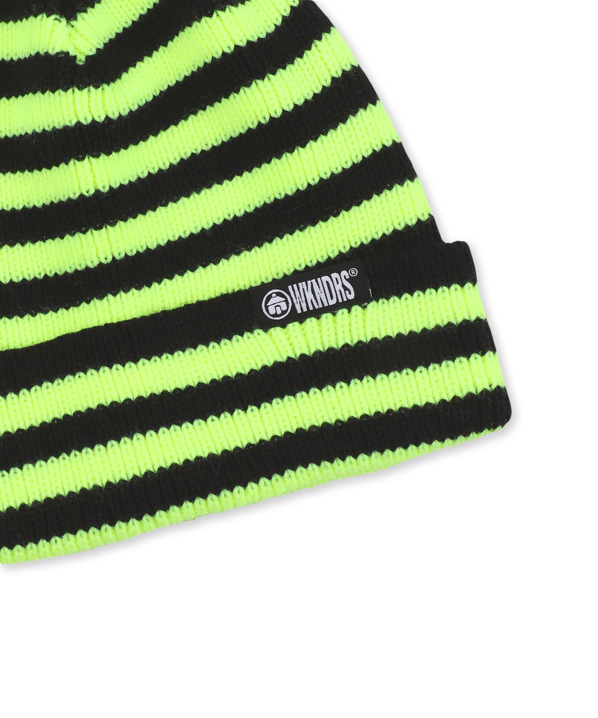 위캔더스(WKNDRS) WKNDRS x Krackerhouse STRIPED BEANIE (NEON)