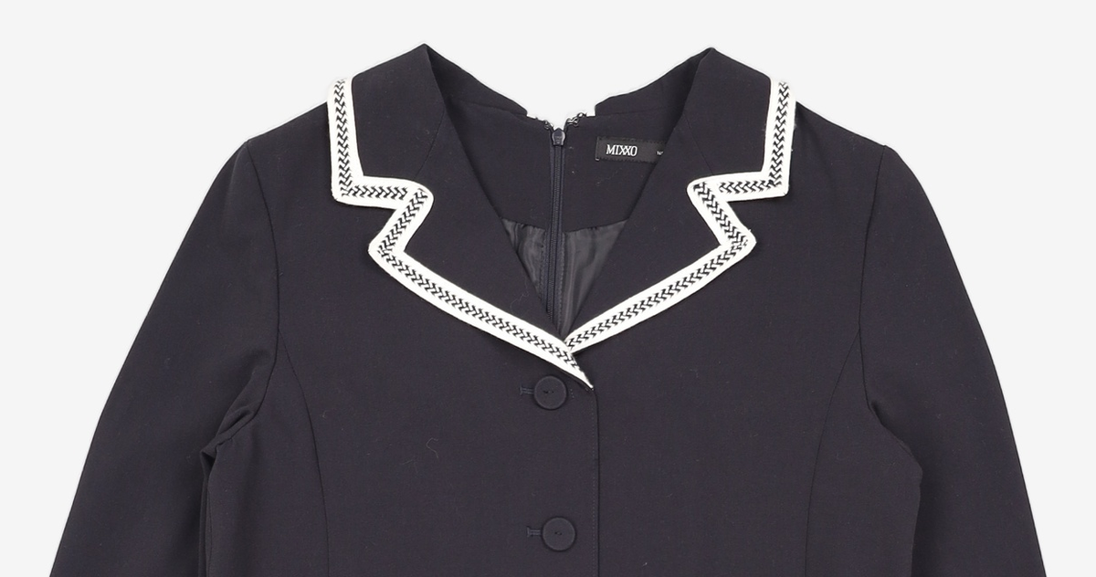 미쏘(MIXXO) 배색 디테일 플리츠 원피스 MIWOWC314G M