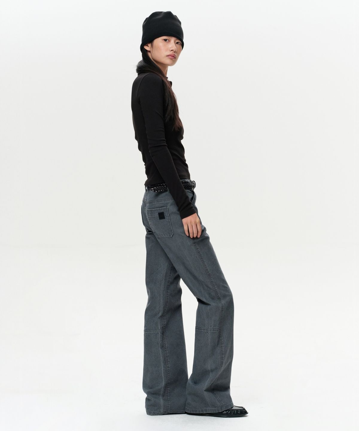 이알에이(ERA) WOMEN ERA SLIM HALF-ZIP LS - BLACK