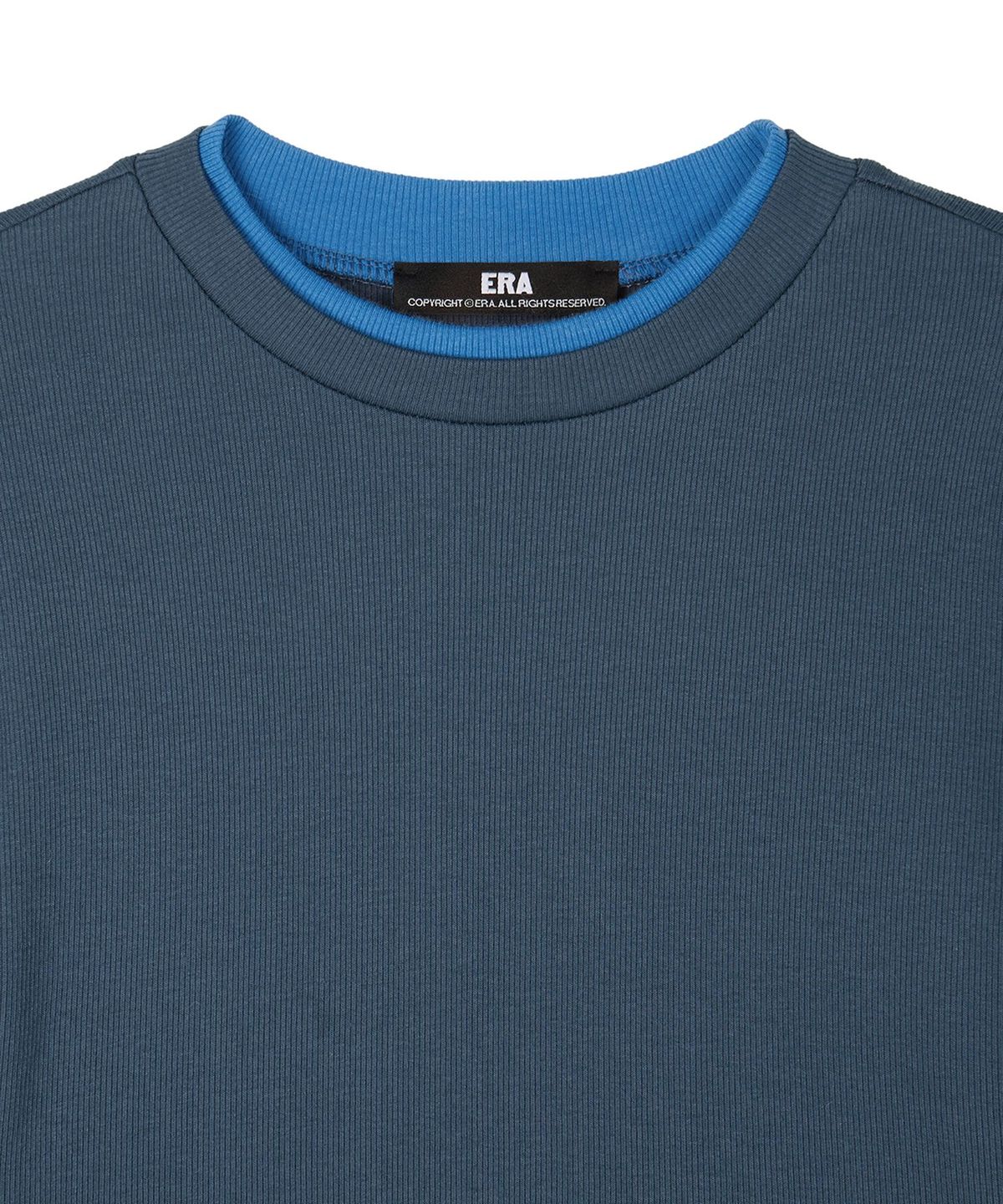 이알에이(ERA) WOMEN COLOR LAYERED SLIM RIB T - VINTAGE NAVY