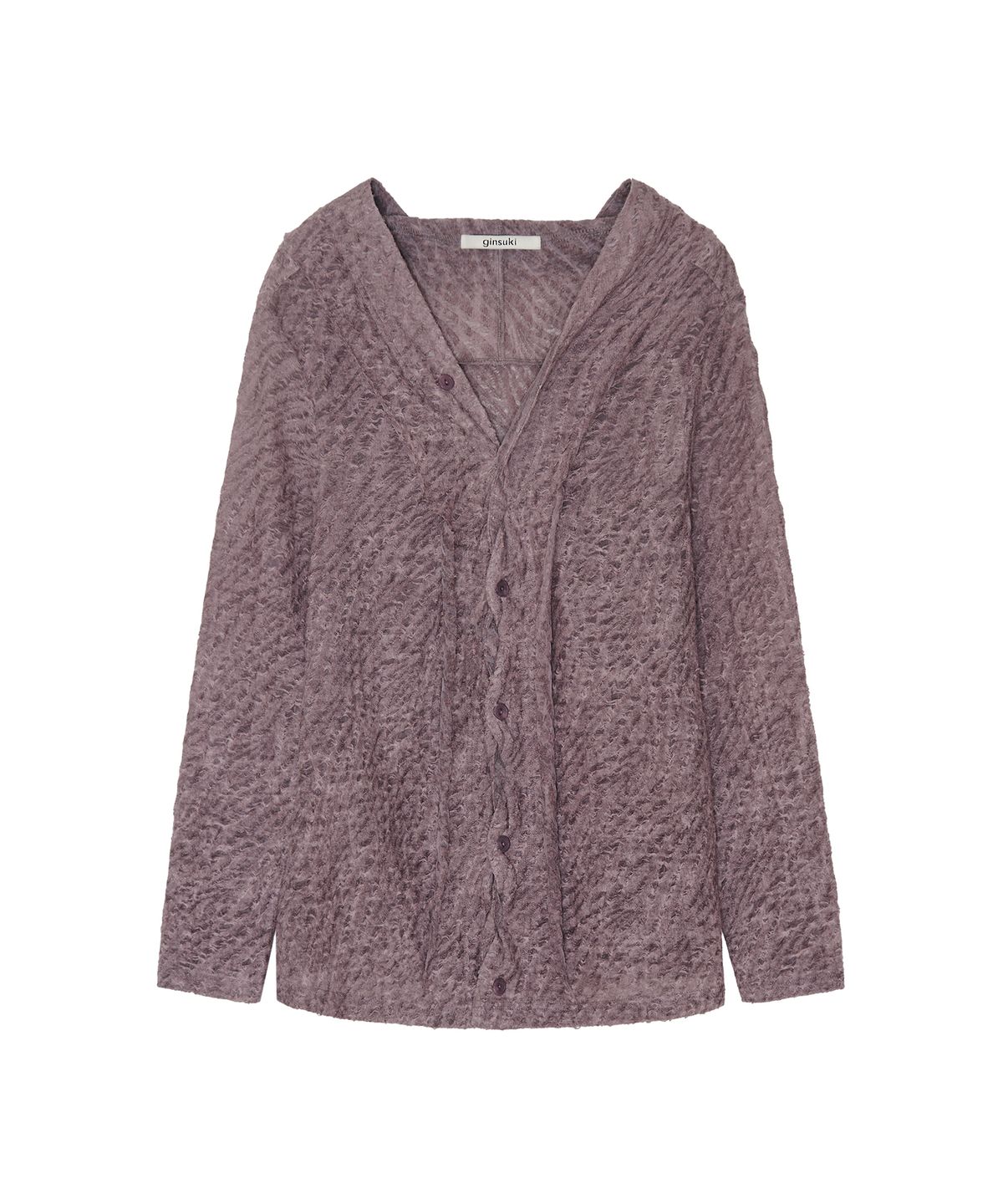 긴스키(GINSUKI) 2-WAY FOLD NECK SHIRT (PURPLE)