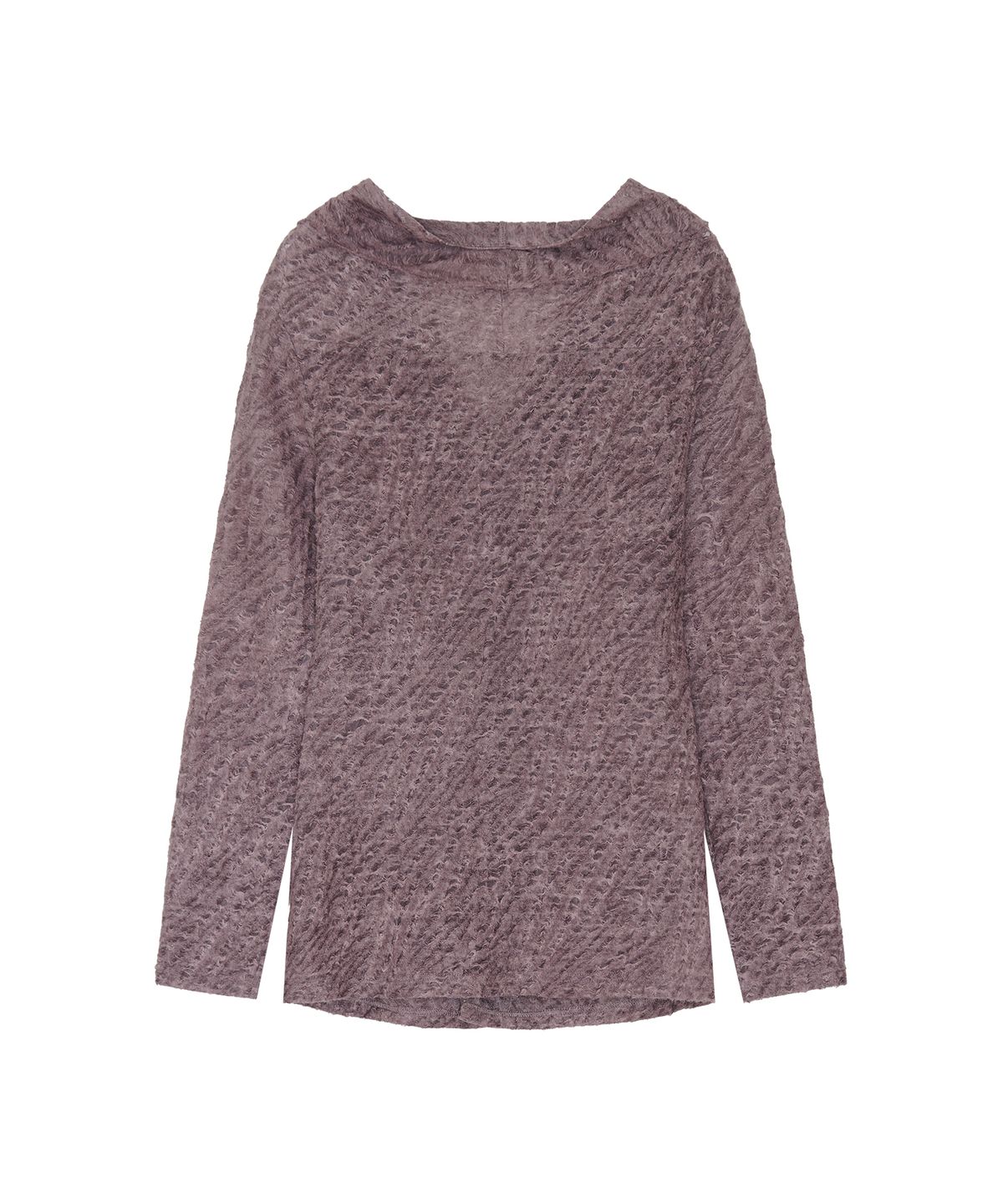 긴스키(GINSUKI) 2-WAY FOLD NECK SHIRT (PURPLE)