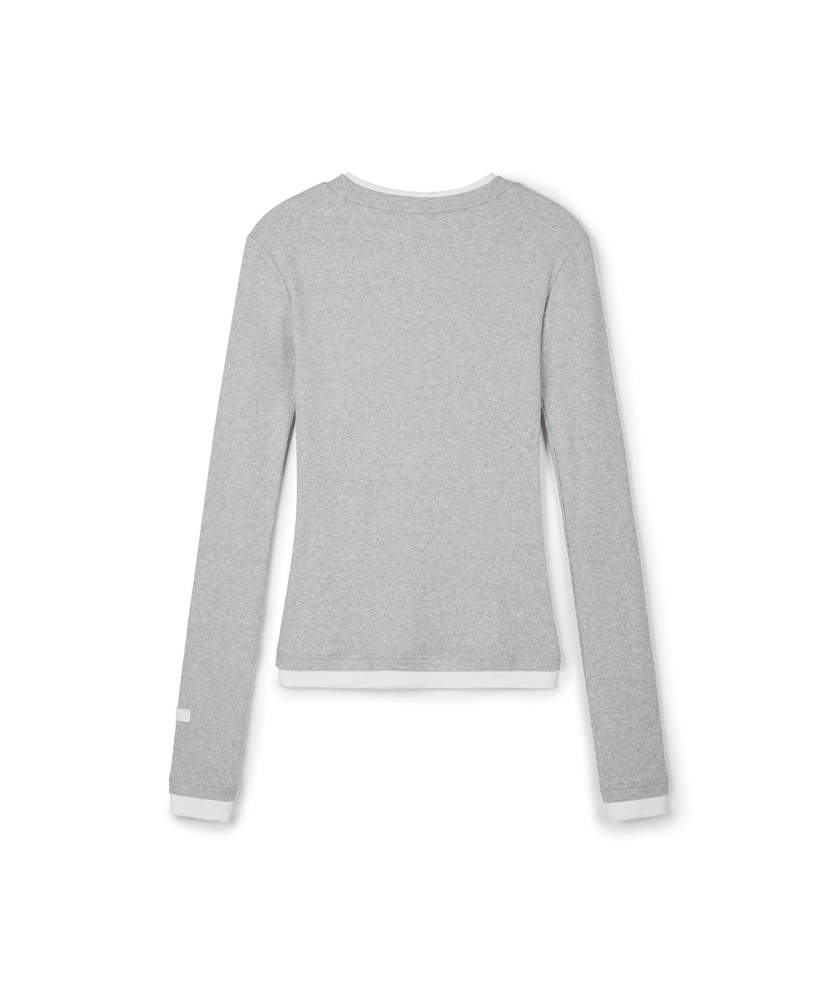 이알에이(ERA) WOMEN COLOR LAYERED SLIM RIB T - HEATHER GRAY