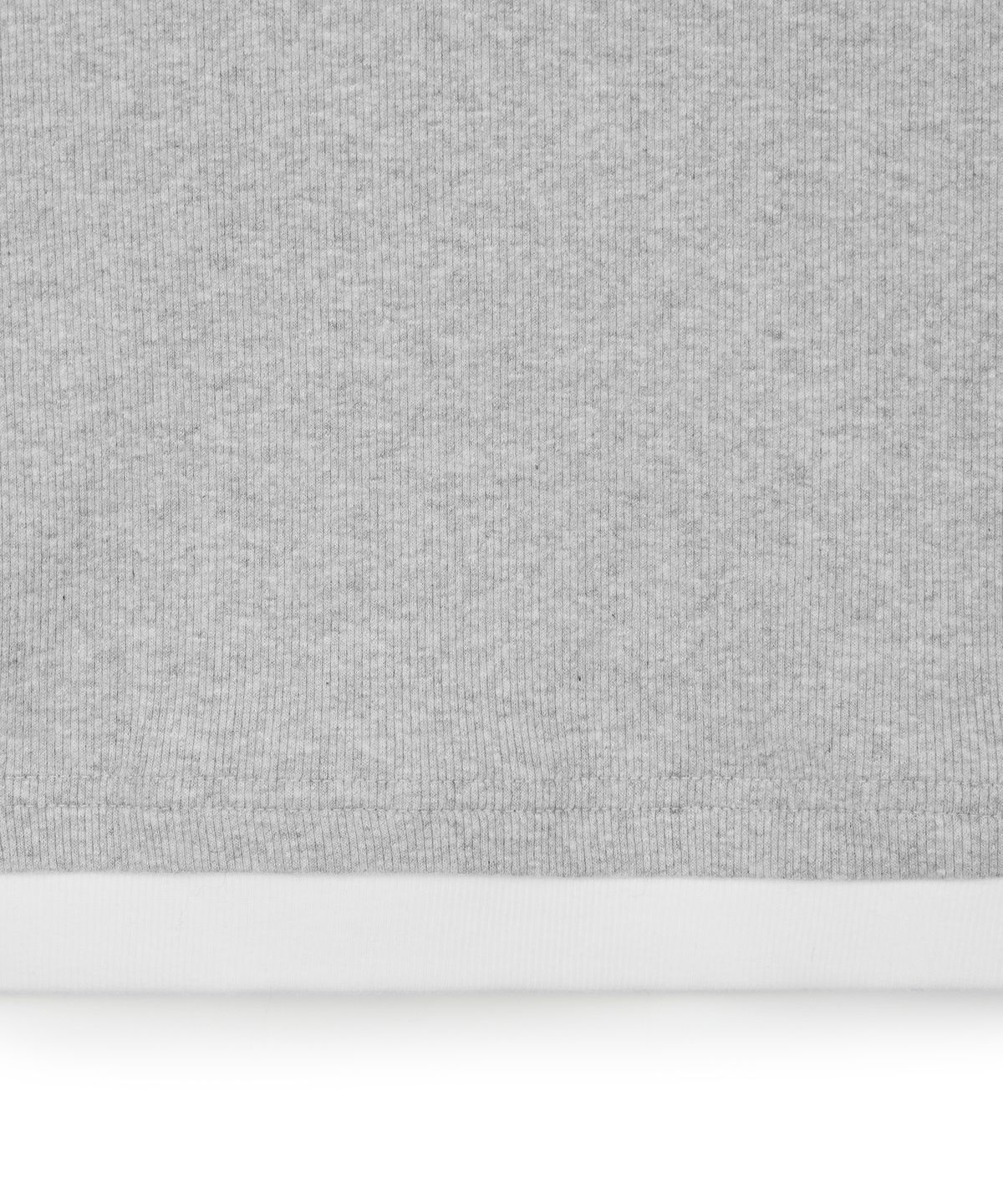 이알에이(ERA) WOMEN COLOR LAYERED SLIM RIB T - HEATHER GRAY