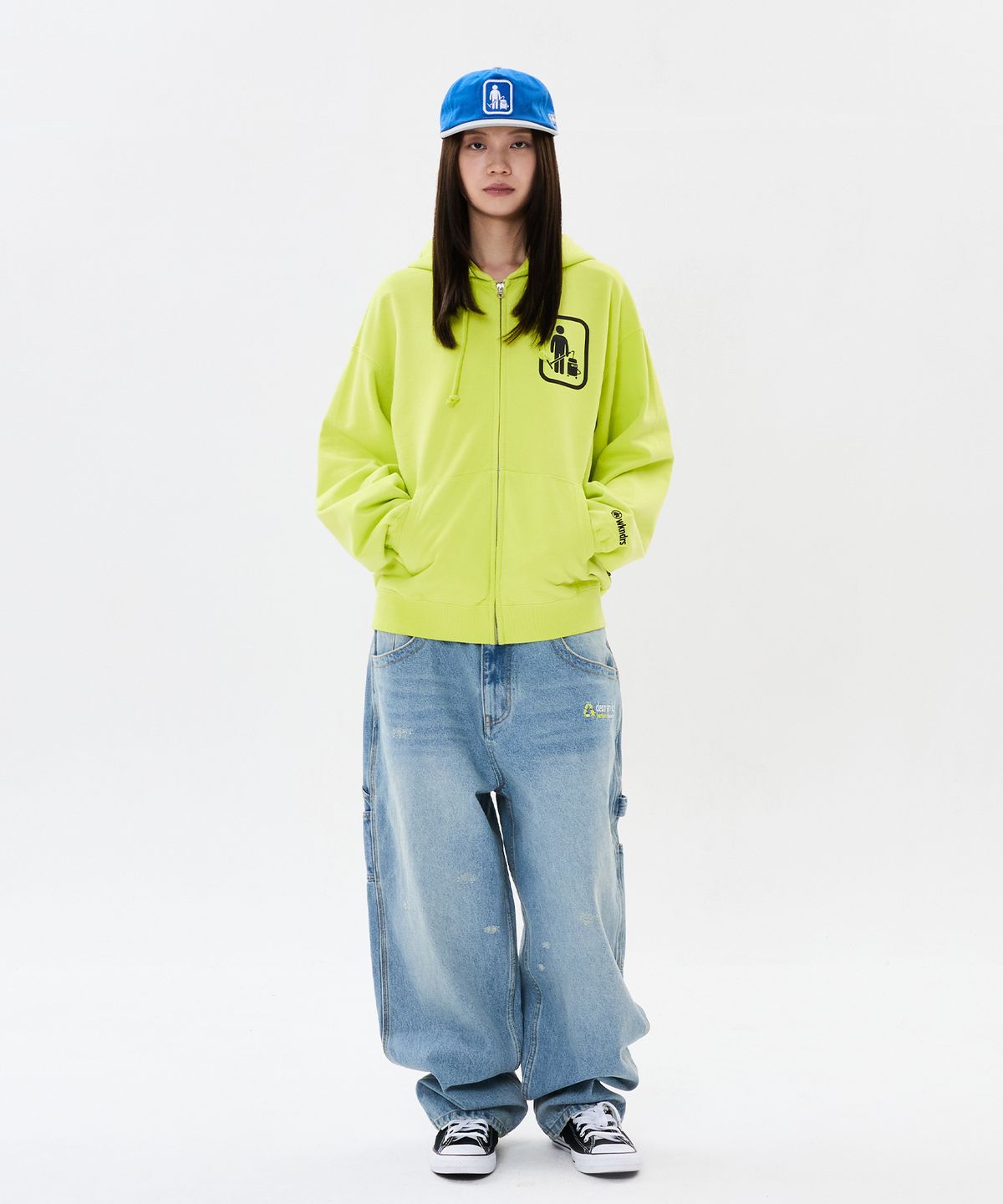 위캔더스(WKNDRS) WKNDRS x Krackerhouse CLEAN SERVICE DENIM PANTS (DENIM)