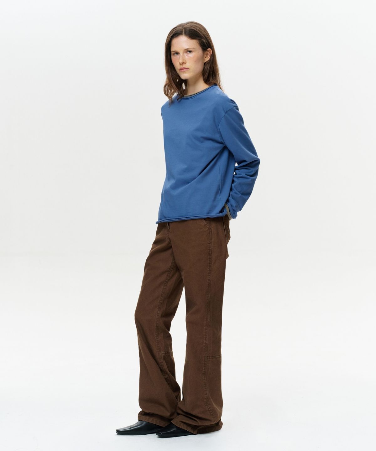 이알에이(ERA) UNISEX ERA RAW EDGE LS T - BLUE