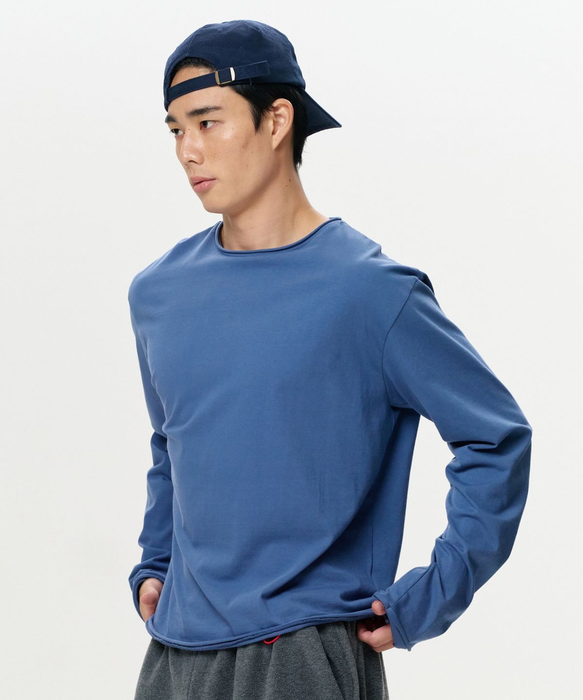 이알에이(ERA) UNISEX ERA RAW EDGE LS T - BLUE