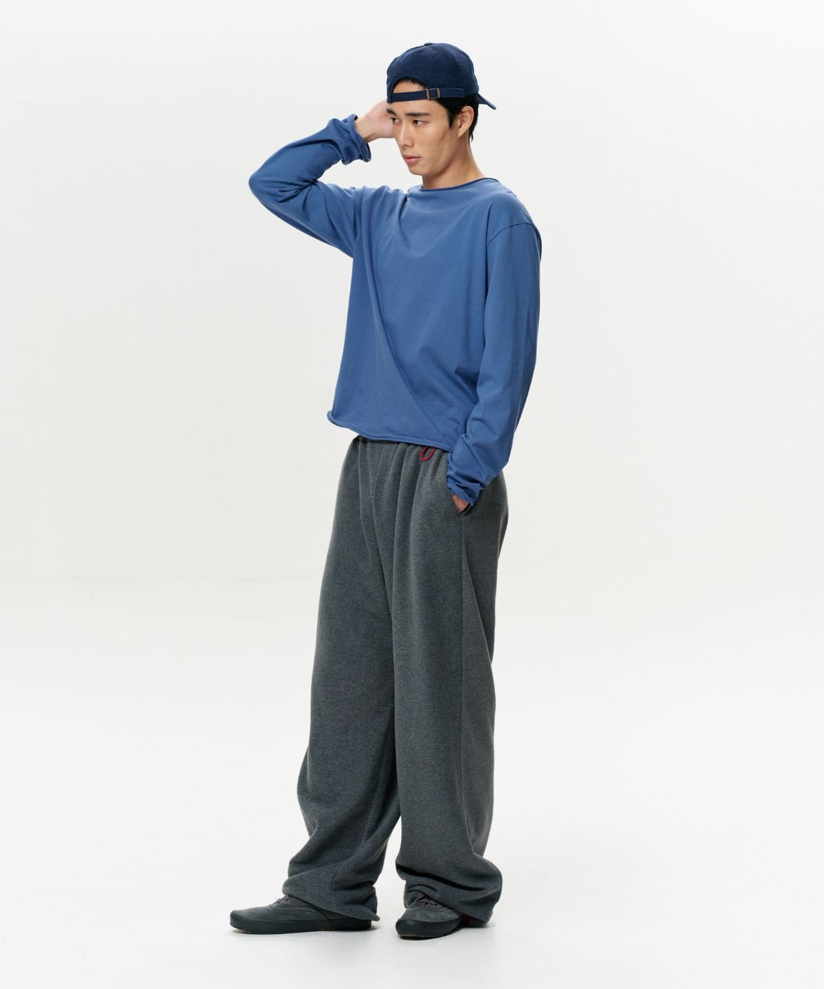 이알에이(ERA) UNISEX ERA RAW EDGE LS T - BLUE