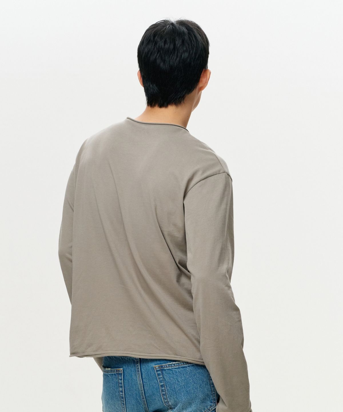 이알에이(ERA) UNISEX ERA RAW EDGE LS T - KHAKI