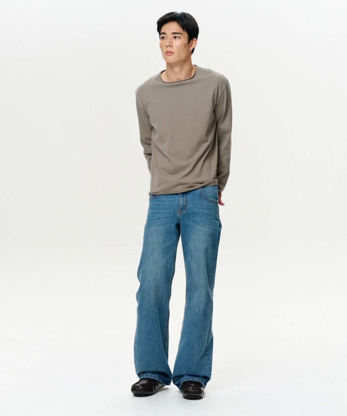 이알에이(ERA) UNISEX ERA RAW EDGE LS T - KHAKI