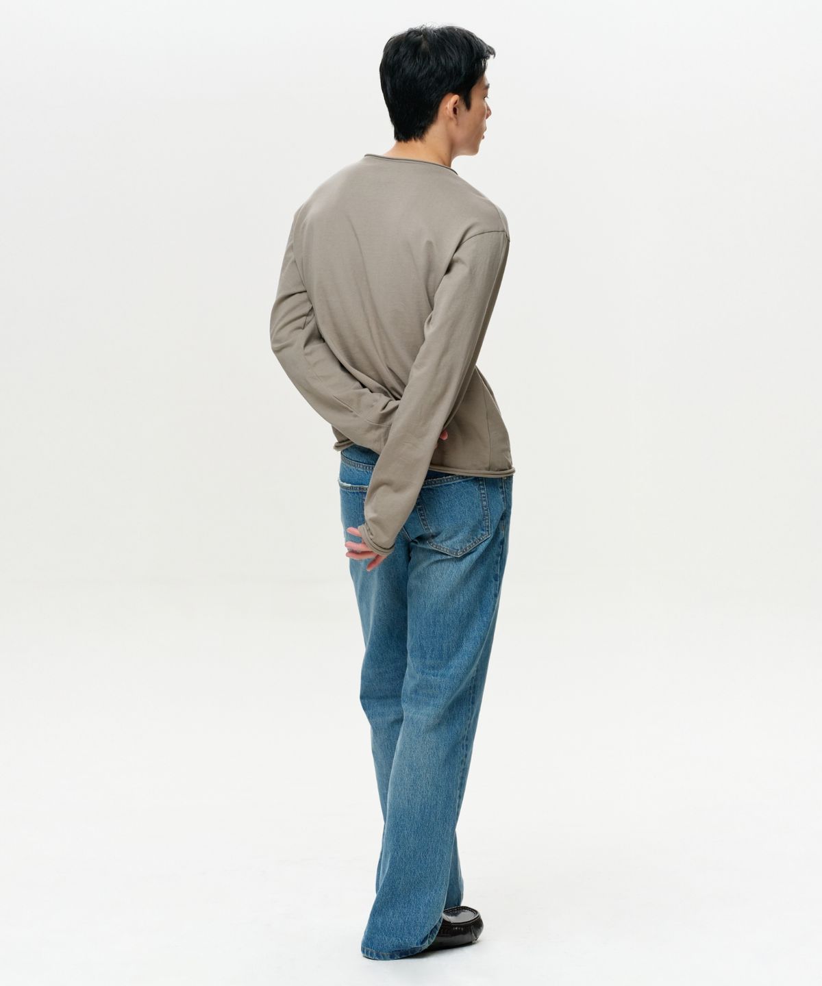 이알에이(ERA) UNISEX ERA RAW EDGE LS T - KHAKI