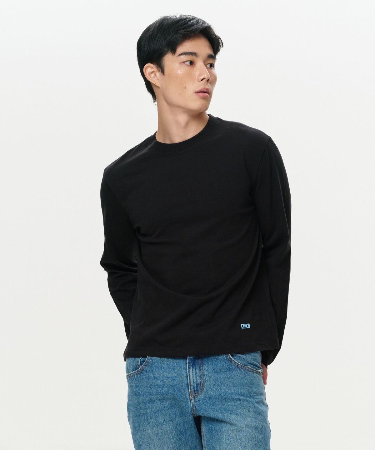 이알에이(ERA) MEN ERA VINTAGE COTTON LS T - BLACK
