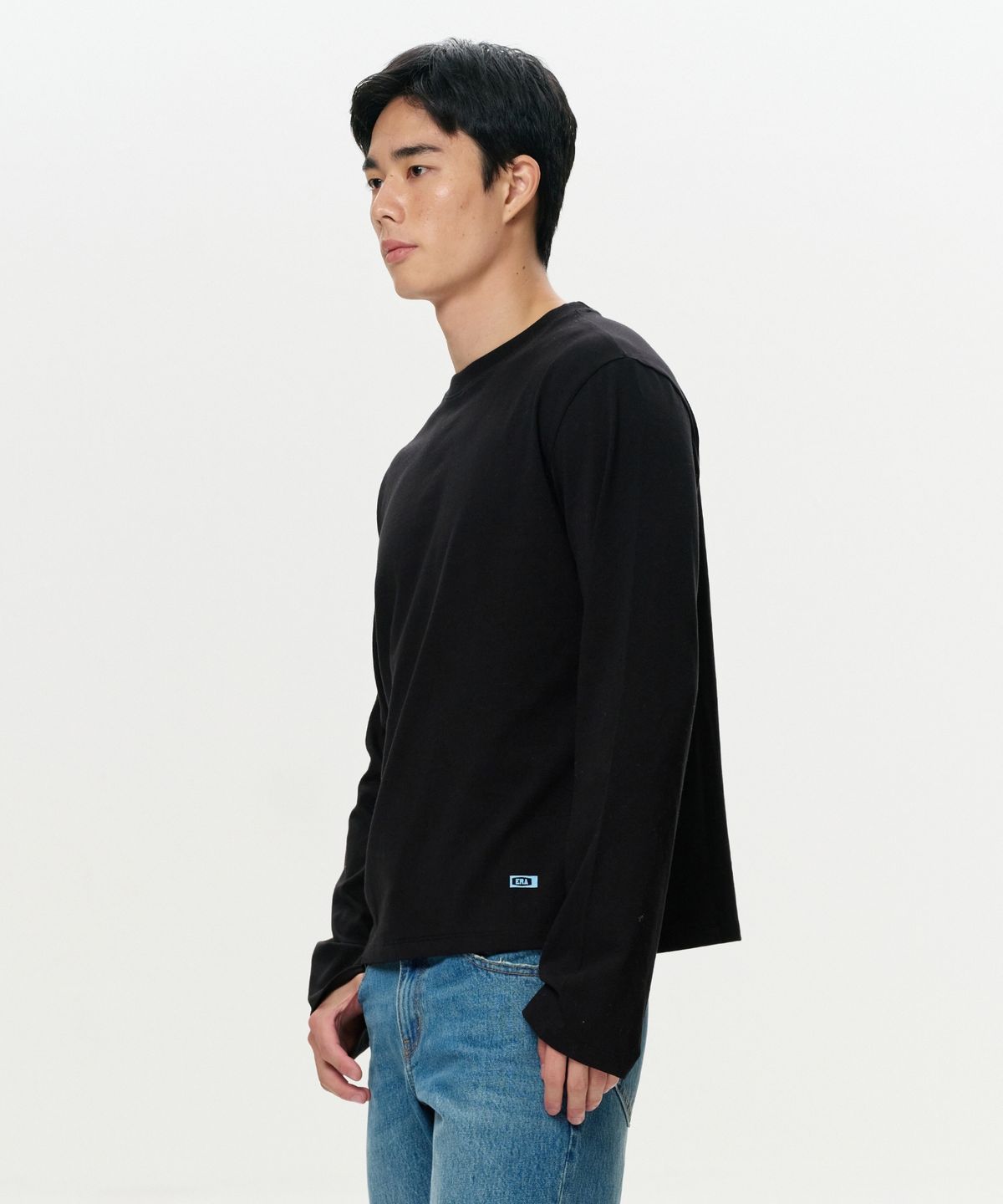이알에이(ERA) MEN ERA VINTAGE COTTON LS T - BLACK