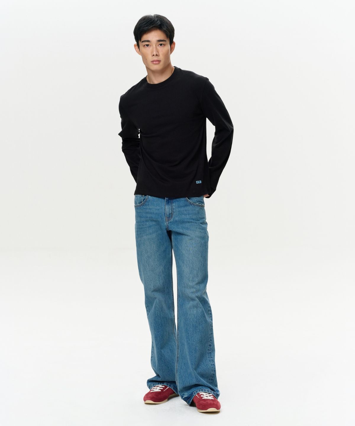 이알에이(ERA) MEN ERA VINTAGE COTTON LS T - BLACK