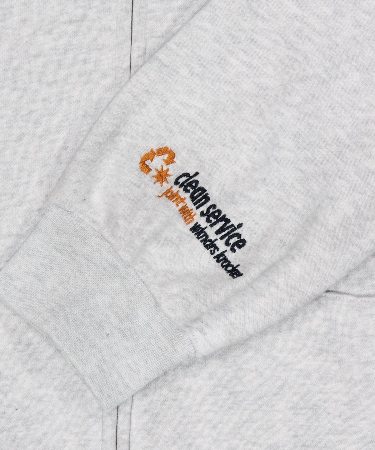 위캔더스(WKNDRS) WKNDRS x Krackerhouse SUNDAY ZIP-UP HOODIE (L.GREY)