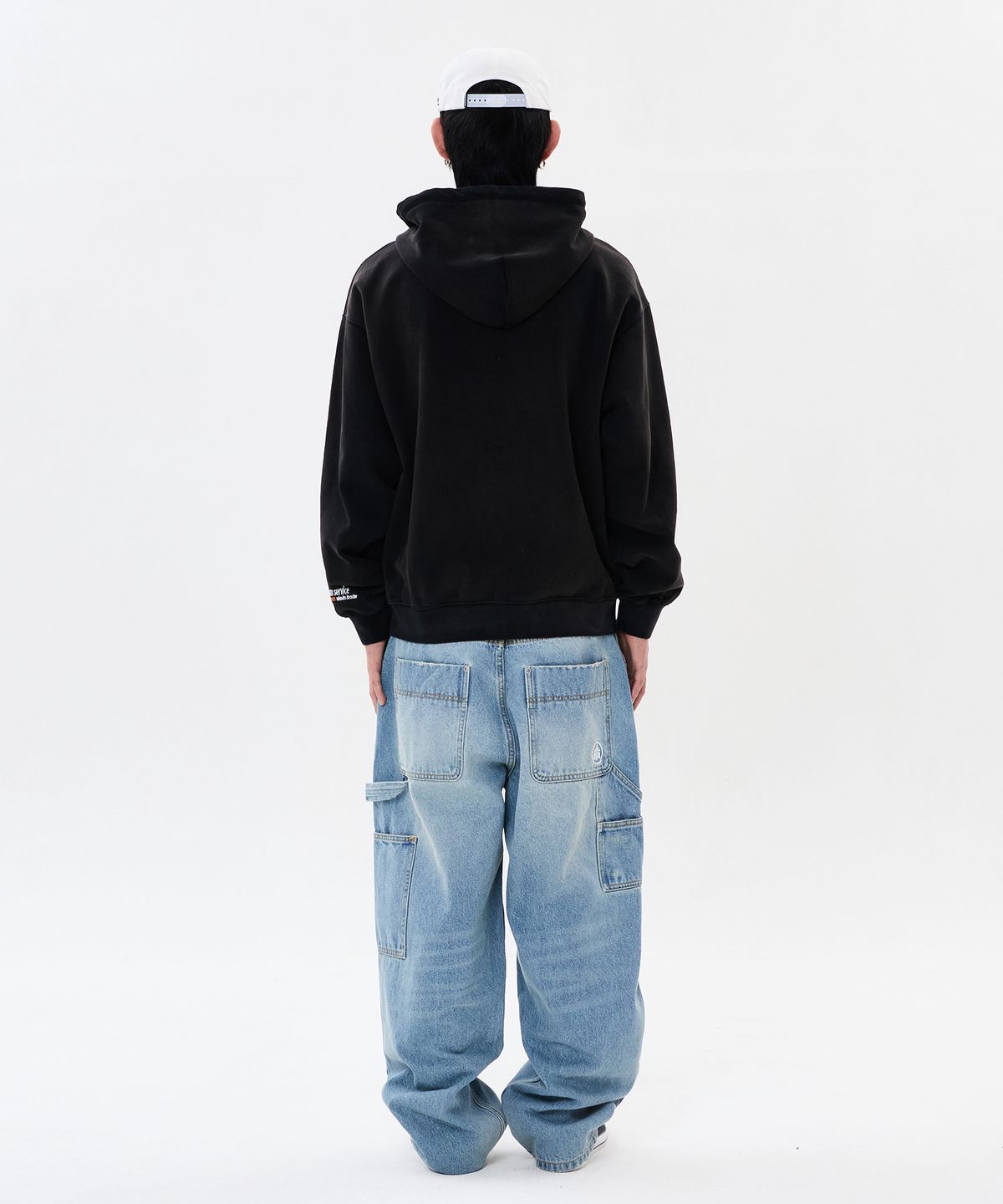 위캔더스(WKNDRS) WKNDRS x Krackerhouse SUNDAY ZIP-UP HOODIE (BLACK)