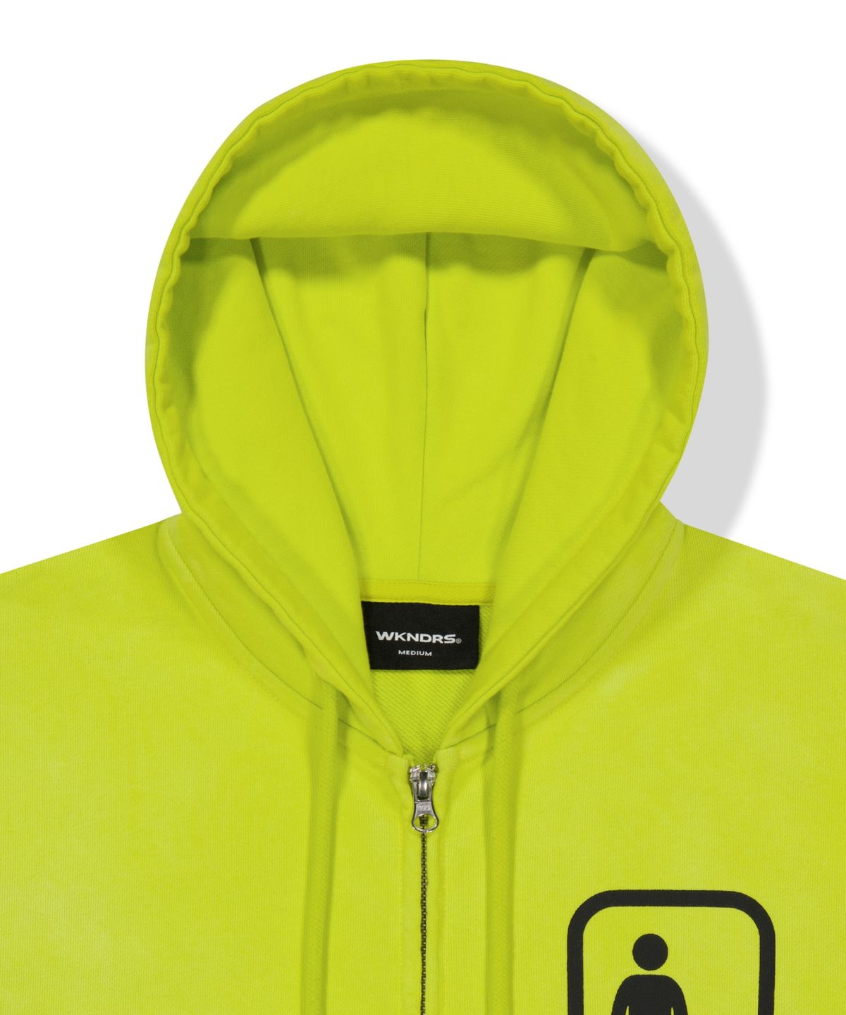 위캔더스(WKNDRS) WKNDRS x Krackerhouse CLEAN SERVICE ZIP-UP HOODIE (NEON)