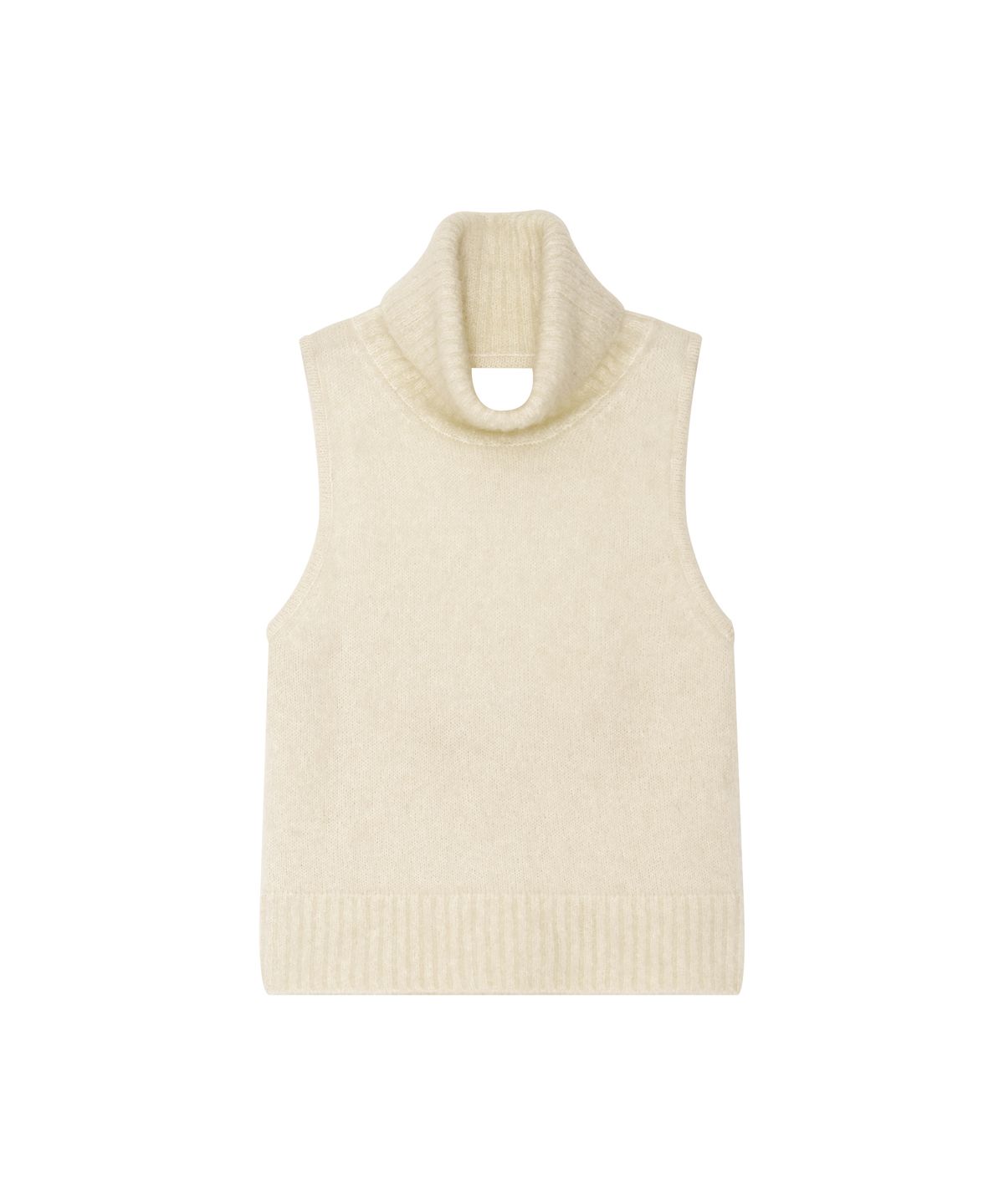 긴스키(GINSUKI) [긴스키 X 물바다]KIDMOHAIR OPENBACK TURTLE KNIT (IVORY)