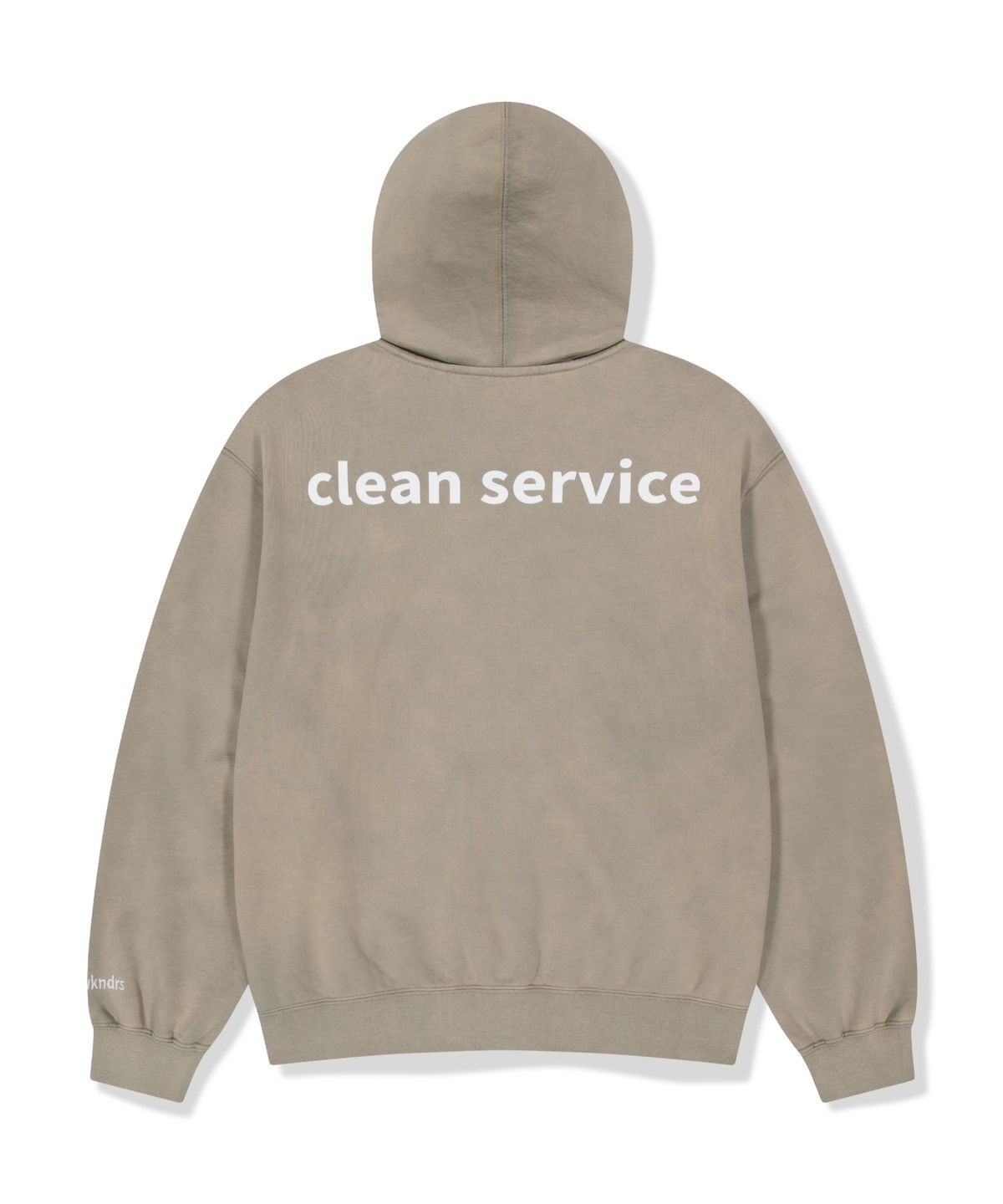 위캔더스(WKNDRS) WKNDRS x Krackerhouse CLEAN SERVICE ZIP-UP HOODIE (KHAKI)