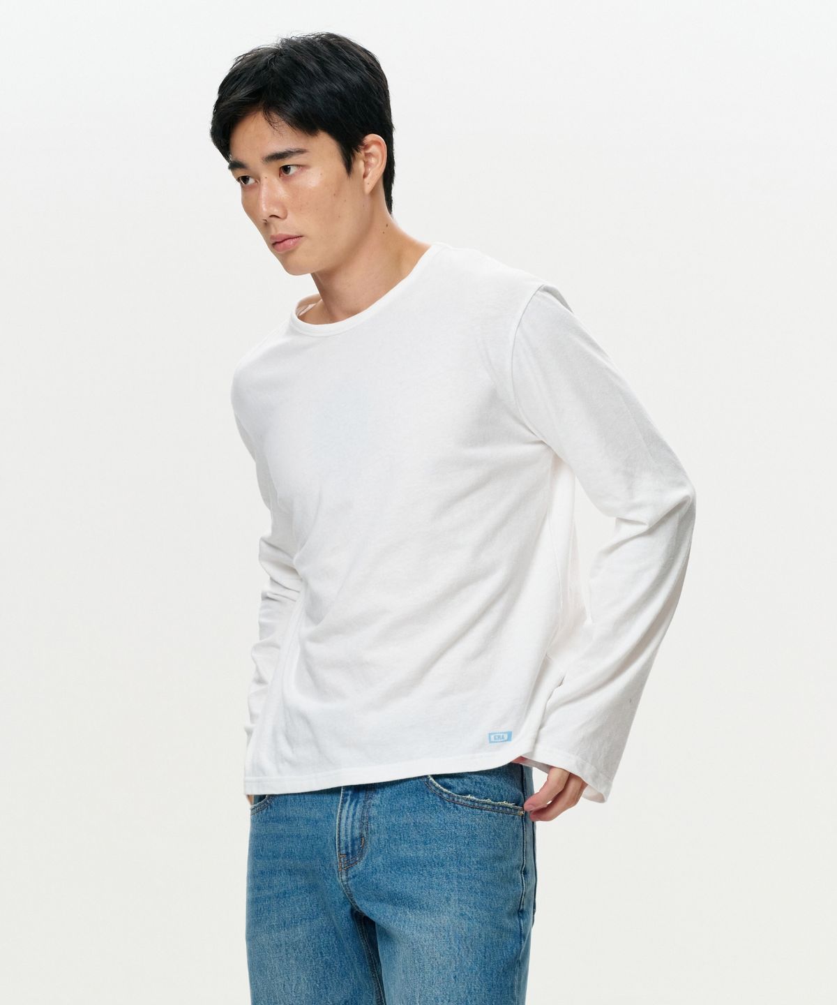 이알에이(ERA) MEN ERA VINTAGE COTTON LS T - WHITE