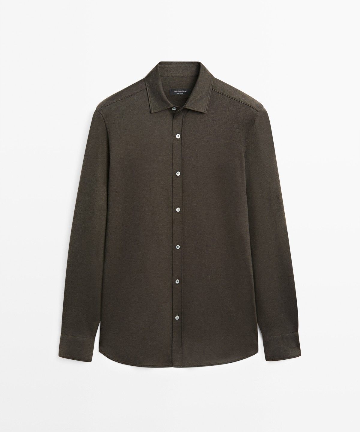 마시모두띠(MASSIMO DUTTI) 코튼 스트레치 슬림 핏 셔츠