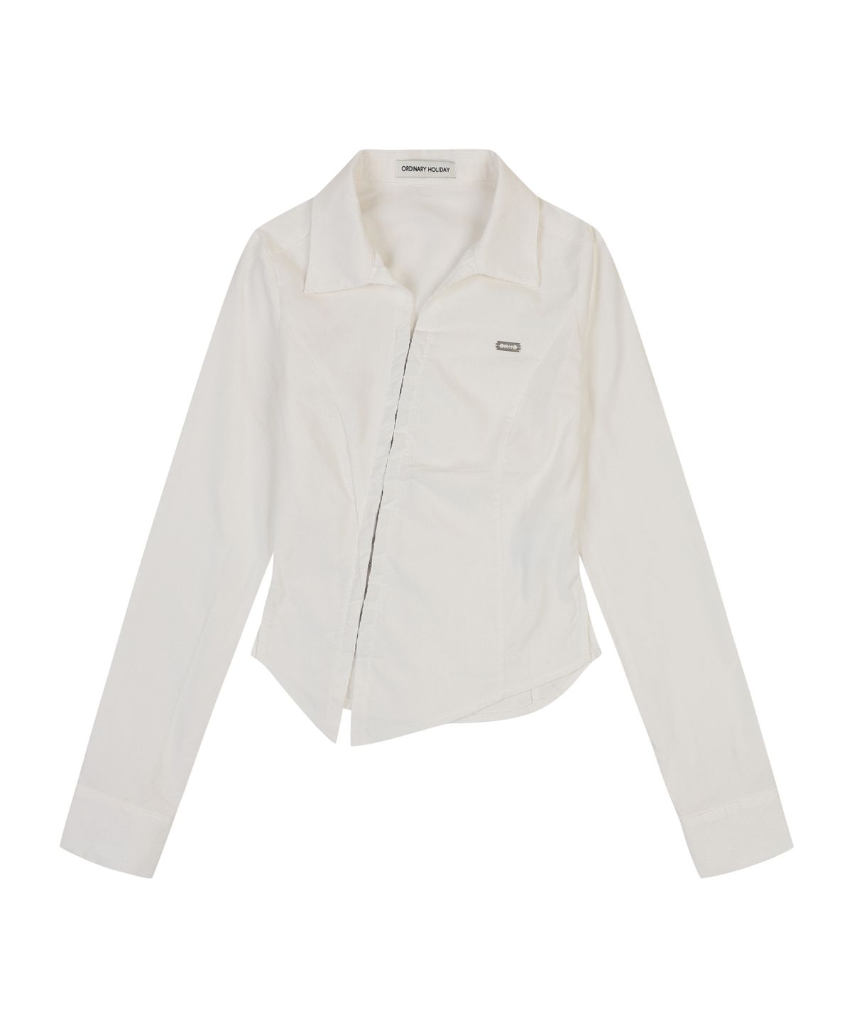 오디너리 홀리데이(ORDINARY HOLIDAY) ASYMMETRIC SHIRT [WHITE]