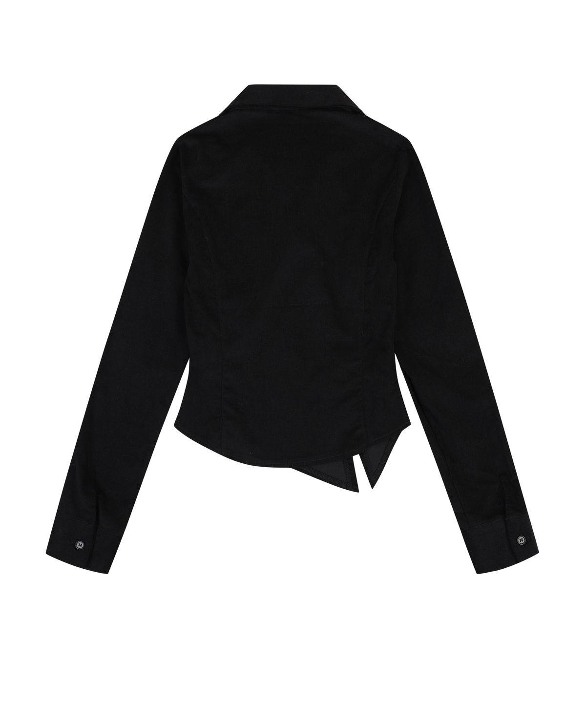 오디너리 홀리데이(ORDINARY HOLIDAY) ASYMMETRIC SHIRT [BLACK]