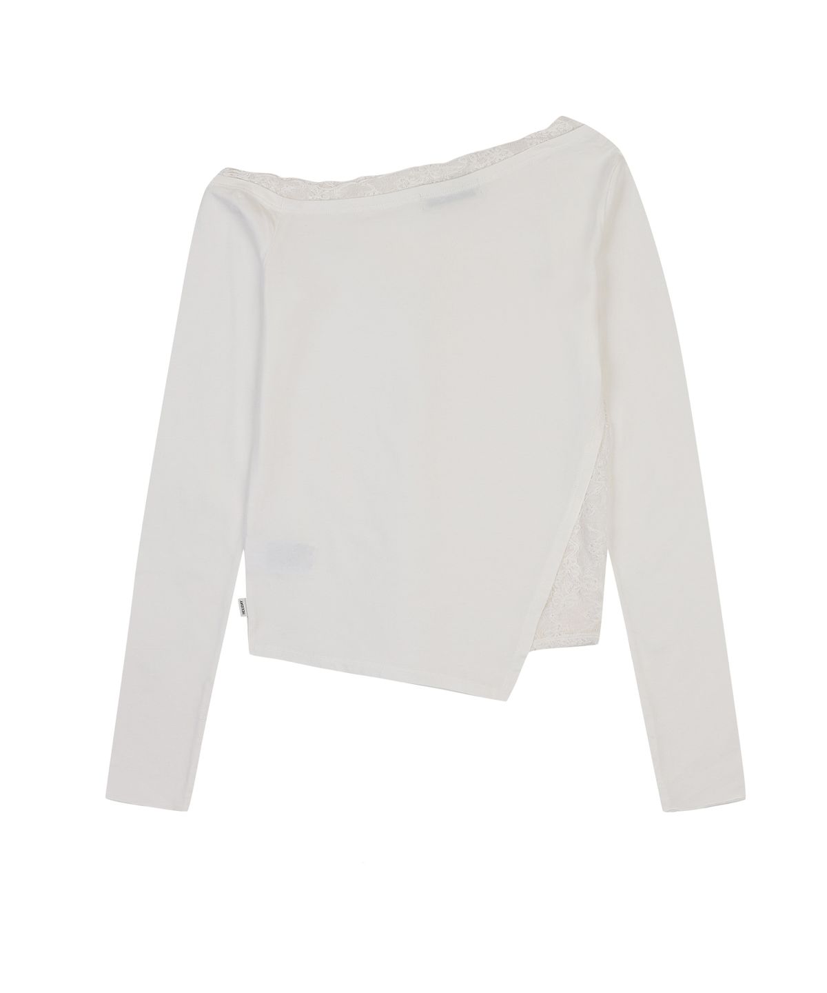 오디너리 홀리데이(ORDINARY HOLIDAY) LACE LAYERED LONG SLEEVE T-SHIRT [WHITE]