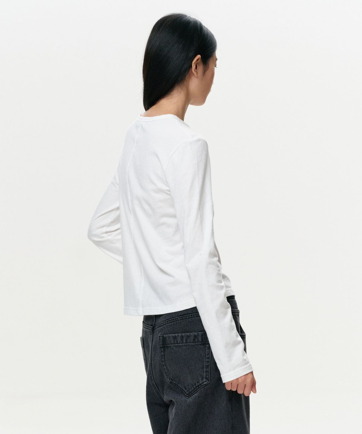 이알에이(ERA) WOMEN ERA VINTAGE COTTON LS T - WHITE