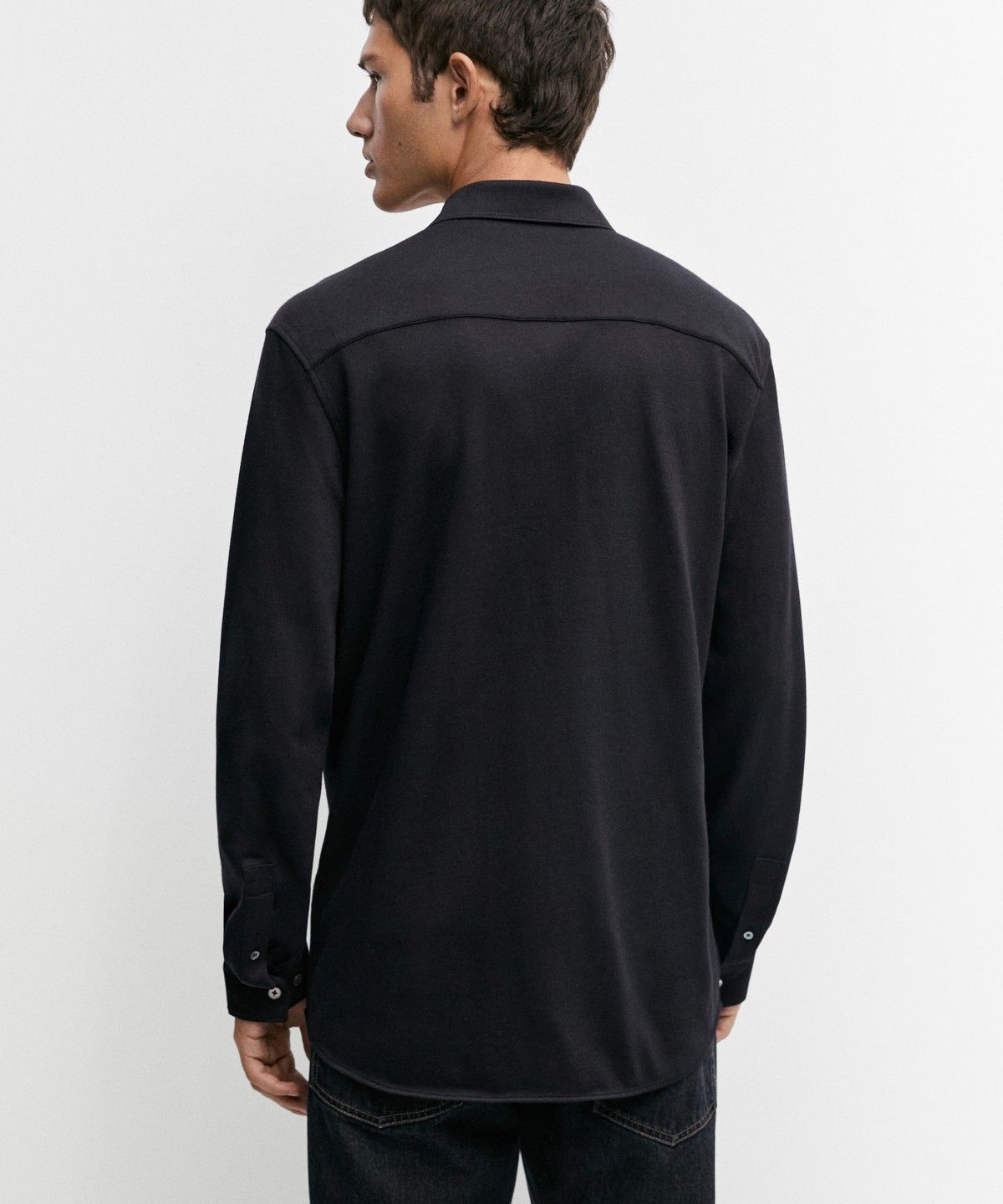 마시모두띠(MASSIMO DUTTI) 코튼 스트레치 슬림 핏 셔츠