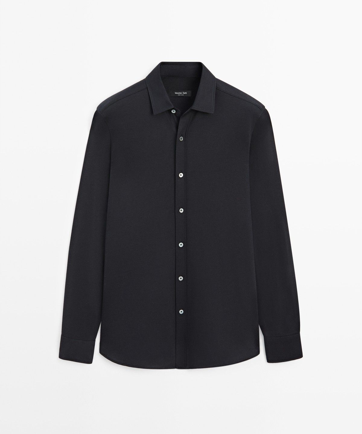 마시모두띠(MASSIMO DUTTI) 코튼 스트레치 슬림 핏 셔츠