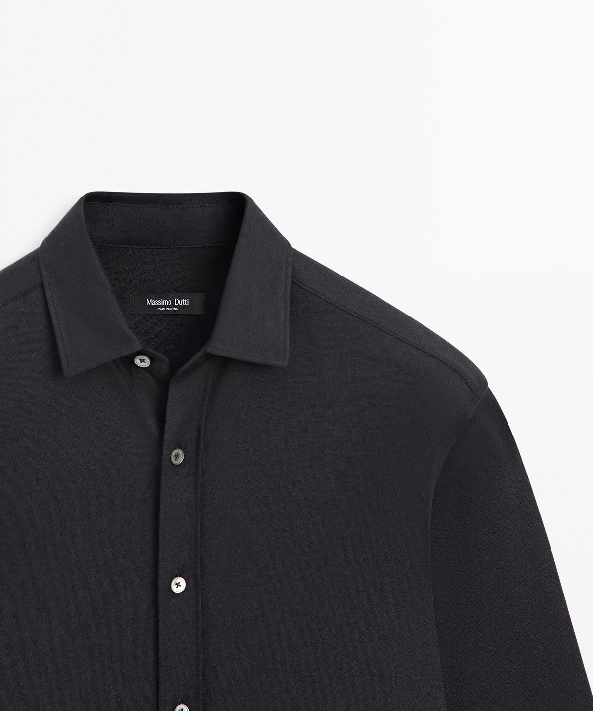 마시모두띠(MASSIMO DUTTI) 코튼 스트레치 슬림 핏 셔츠