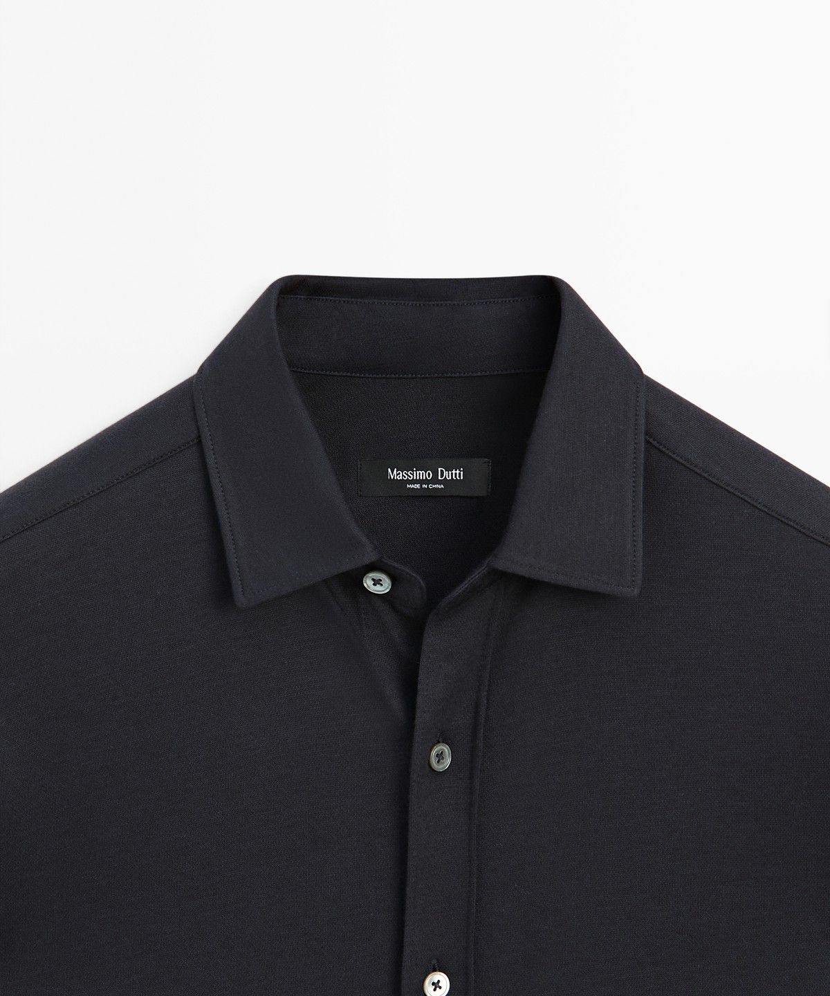 마시모두띠(MASSIMO DUTTI) 코튼 스트레치 슬림 핏 셔츠
