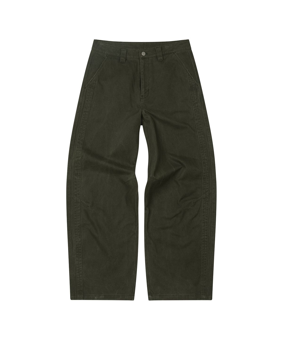 세컨모놀로그(SECONDMONO) [옷미새 미홀 콜라보]Washed Panel Wide Pants [KHAKI]_SEPT091KHAKI