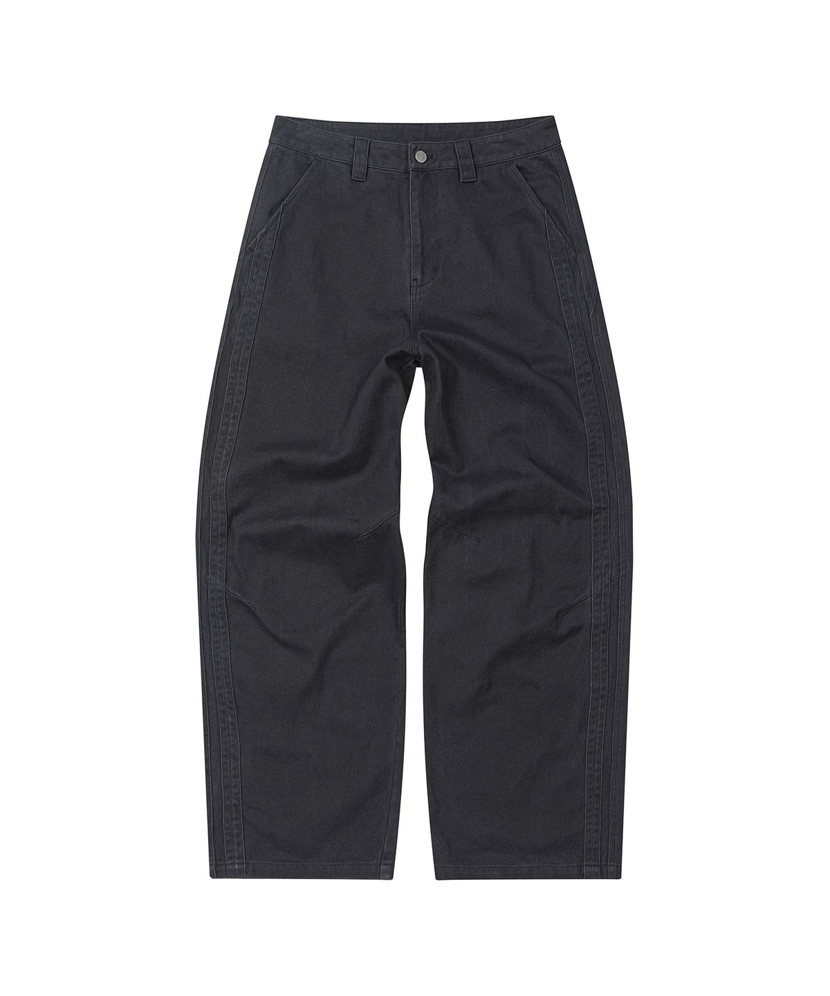세컨모놀로그(SECONDMONO) [옷미새 미홀 콜라보]Washed Panel Wide Pants [CHARCOAL]_SEPT091CHARCOAL