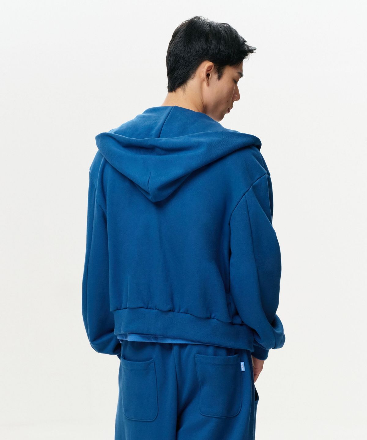 이알에이(ERA) UNISEX ERA OVERSIZED HOODED ZIP-UP - YALE BLUE