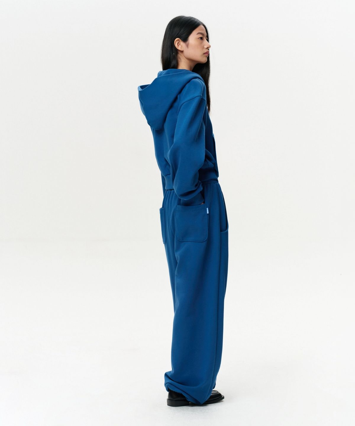 이알에이(ERA) UNISEX ERA OVERSIZED HOODED ZIP-UP - YALE BLUE
