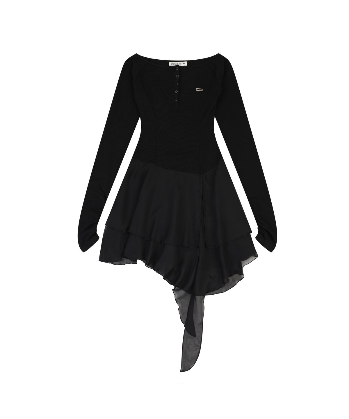 오디너리 홀리데이(ORDINARY HOLIDAY) VINTAGE FLARE DRESS [BLACK]