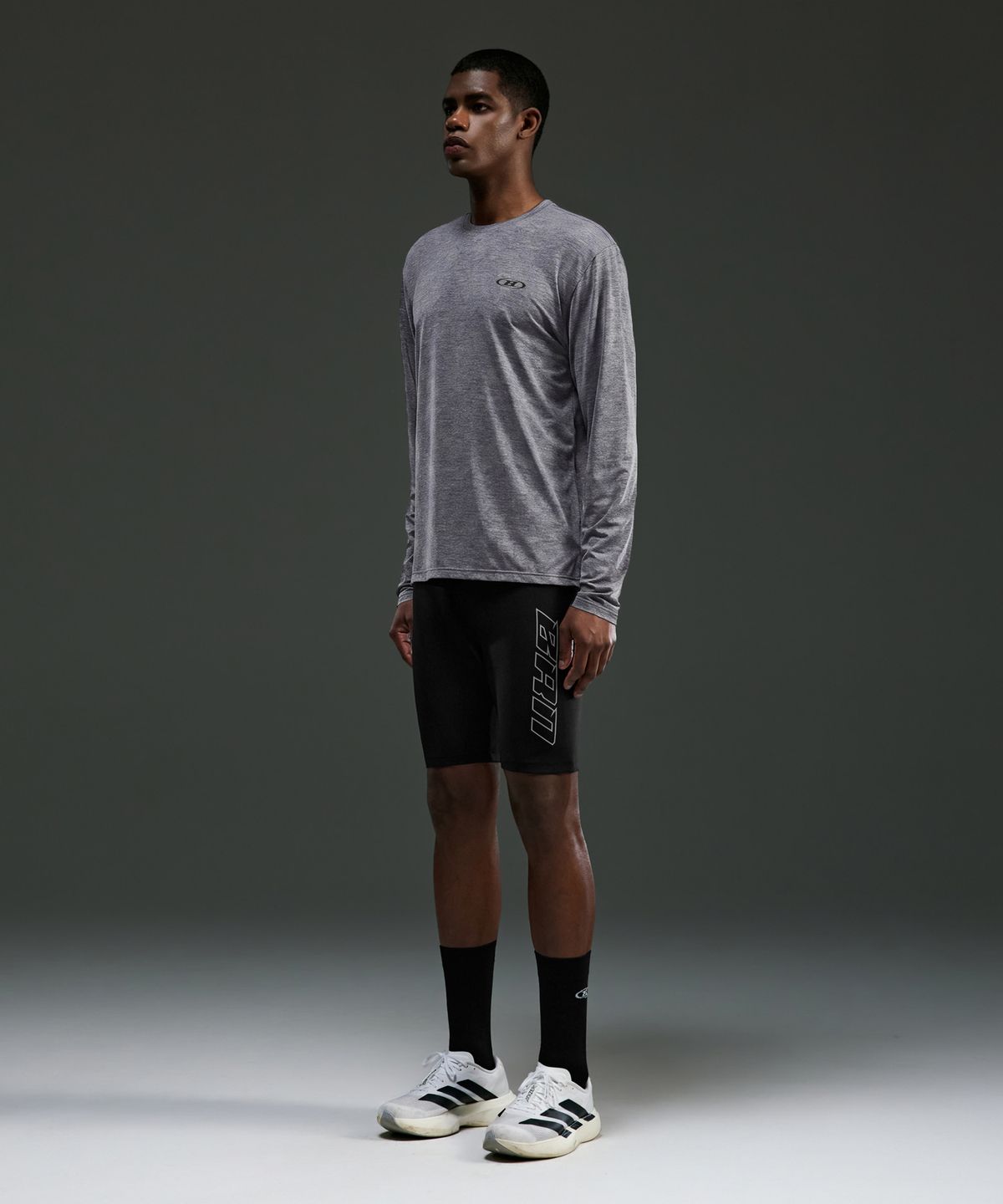 본투윈(BORN TO WIN) SYMBOL B COOLEVER LONG SLEEVE [MELANGE GREY]