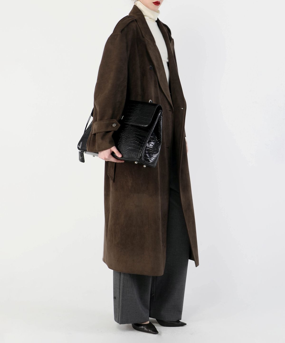 프로젝트 웨이브(PROJECT WAVE) Suede Trench Coat (3color)