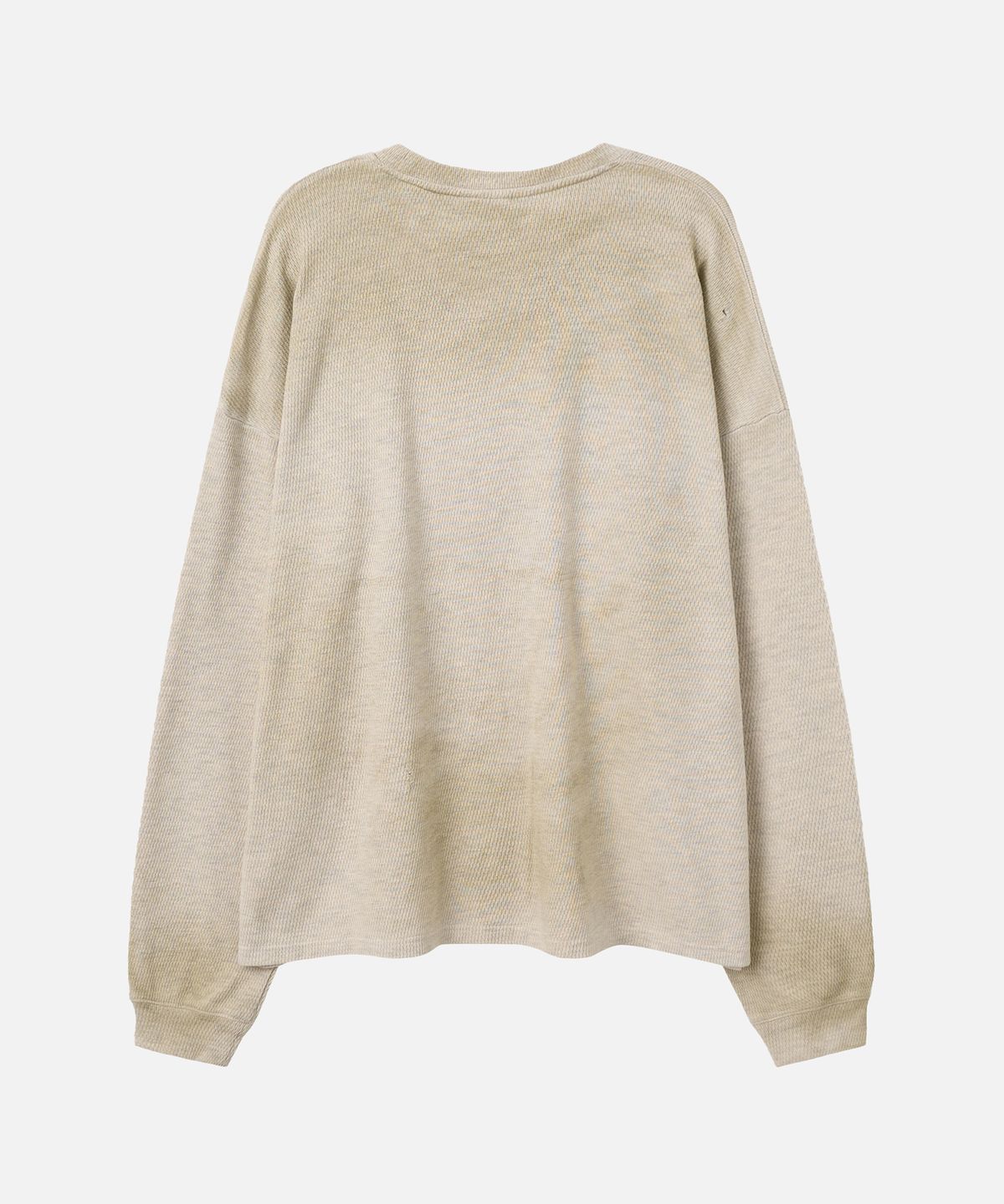 에르에르(ERER) Chess Waffle Long Sleeve Oatmeal