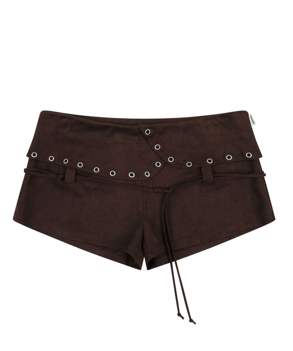 오디너리 홀리데이(ORDINARY HOLIDAY) EYELET SUEDE SHORTS [BROWN]