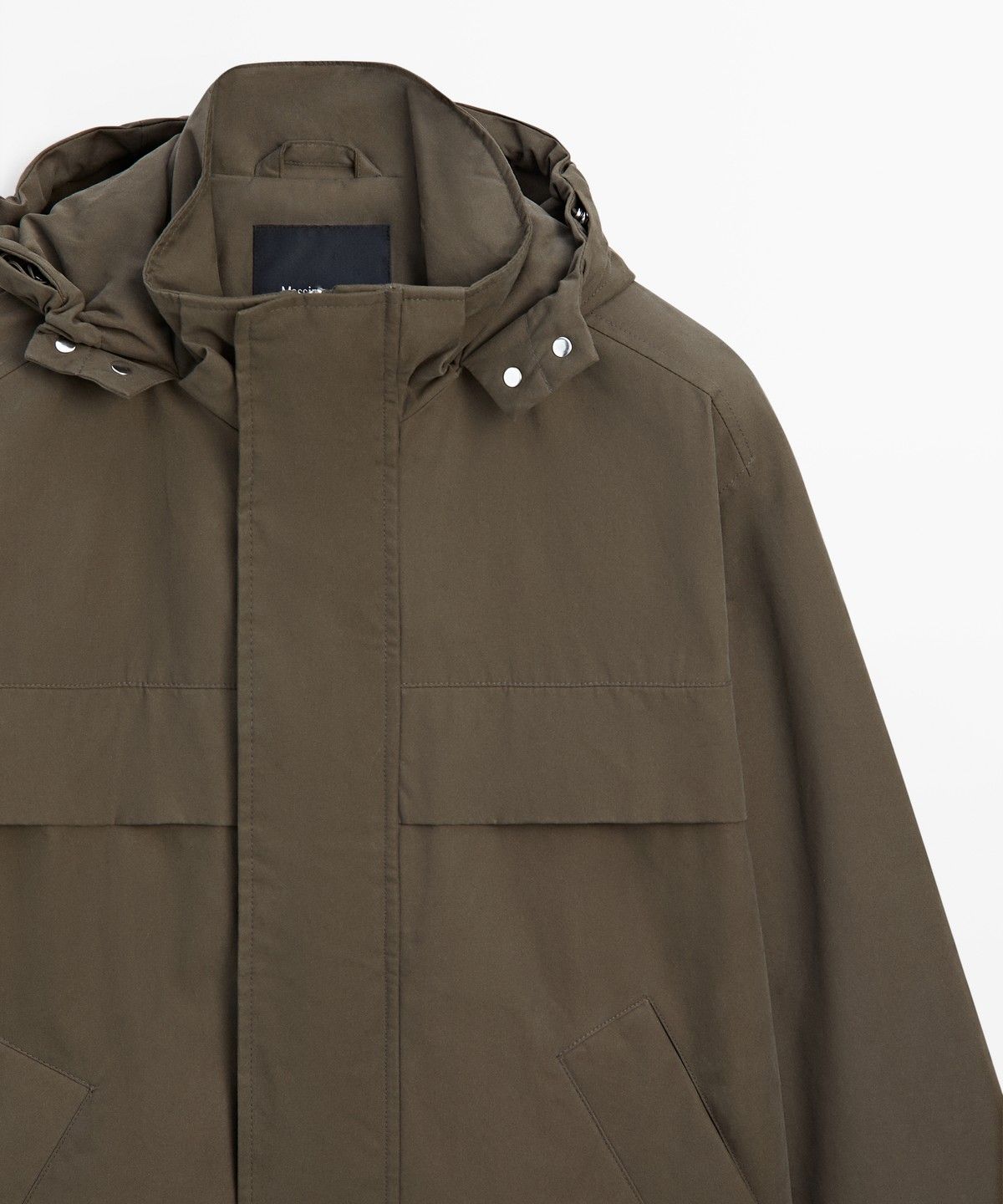 마시모두띠(MASSIMO DUTTI) 후드 퀼팅 쇼트 파카