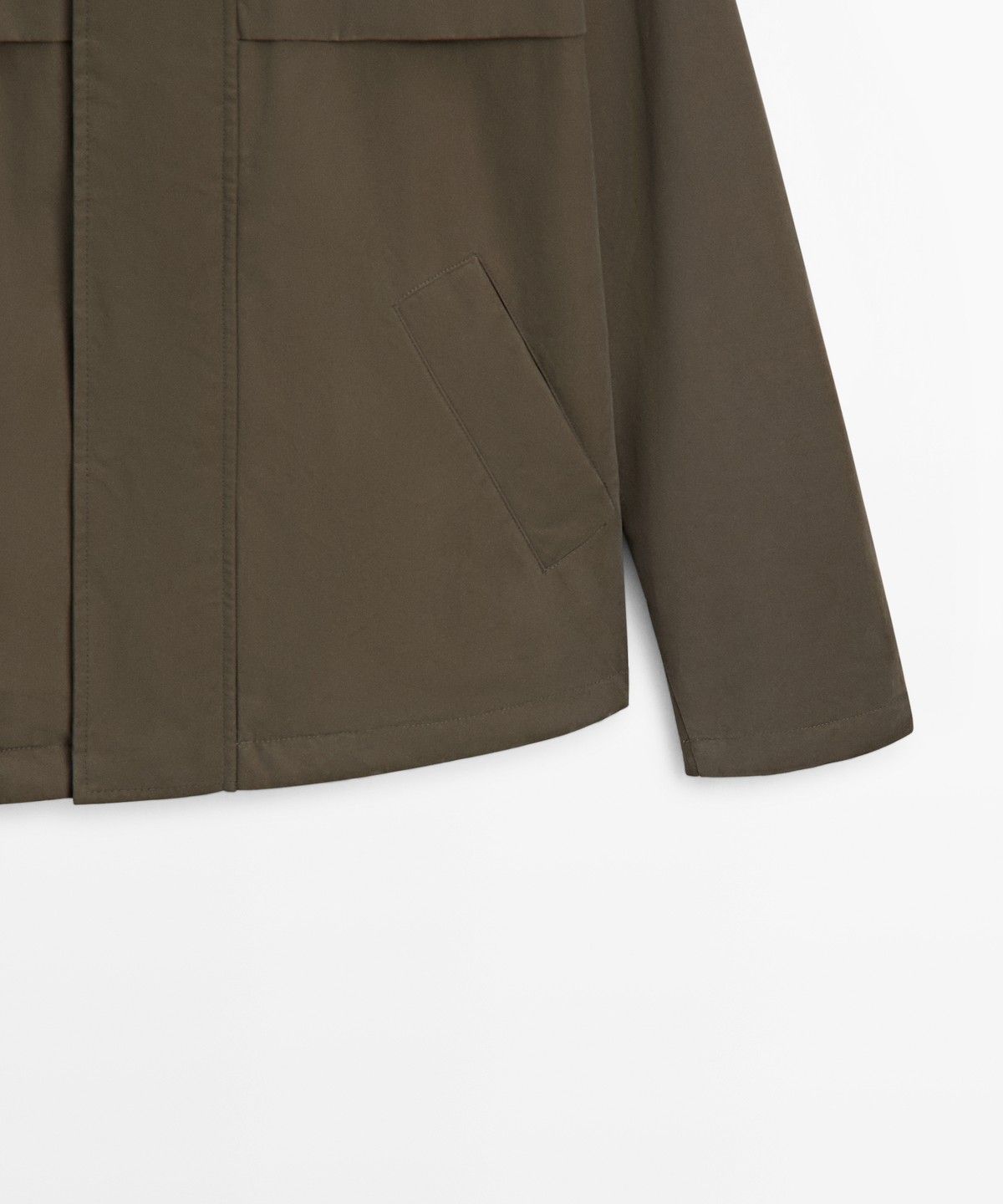 마시모두띠(MASSIMO DUTTI) 후드 퀼팅 쇼트 파카