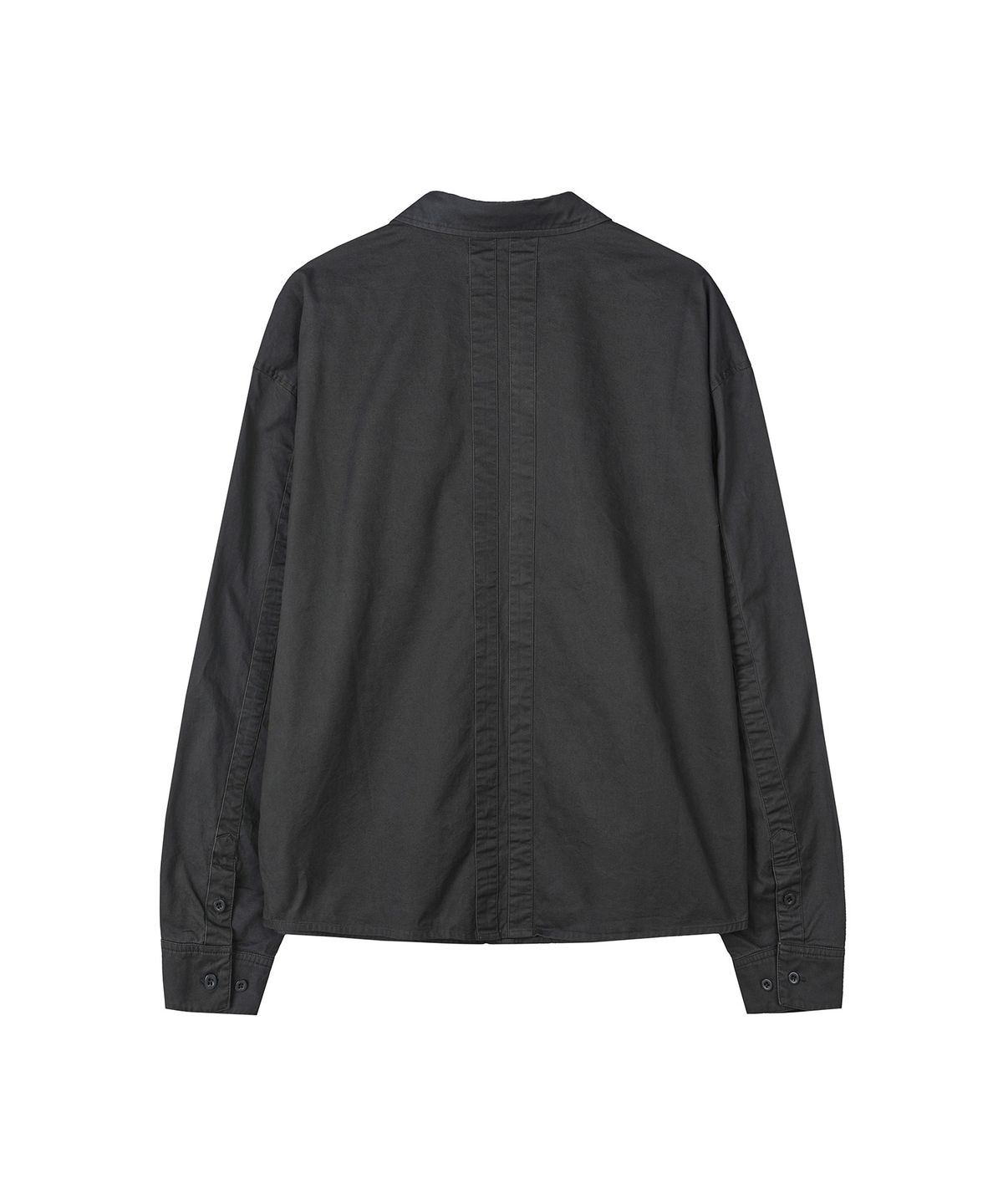 세컨모놀로그(SECONDMONO) [옷미새 미홀 콜라보]Washed Panel Shirt [CHARCOAL]_SESH032CHARCOAL