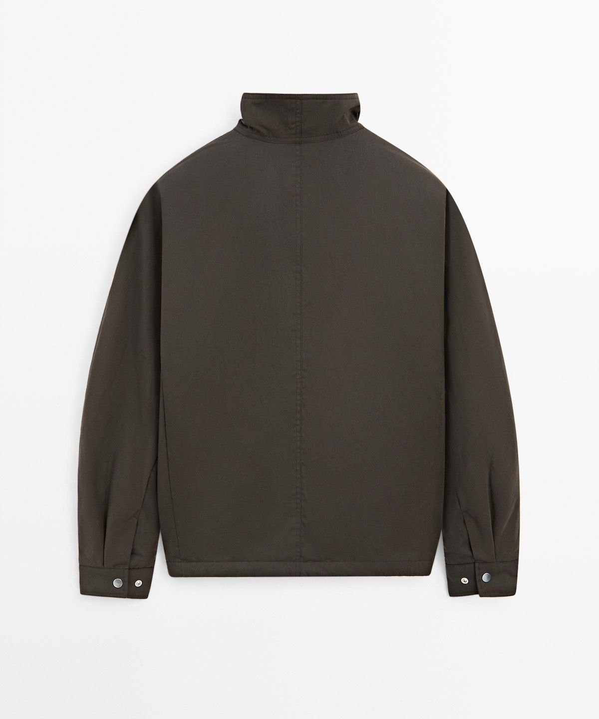 마시모두띠(MASSIMO DUTTI) 코튼 혼방 퍼널넥 재킷