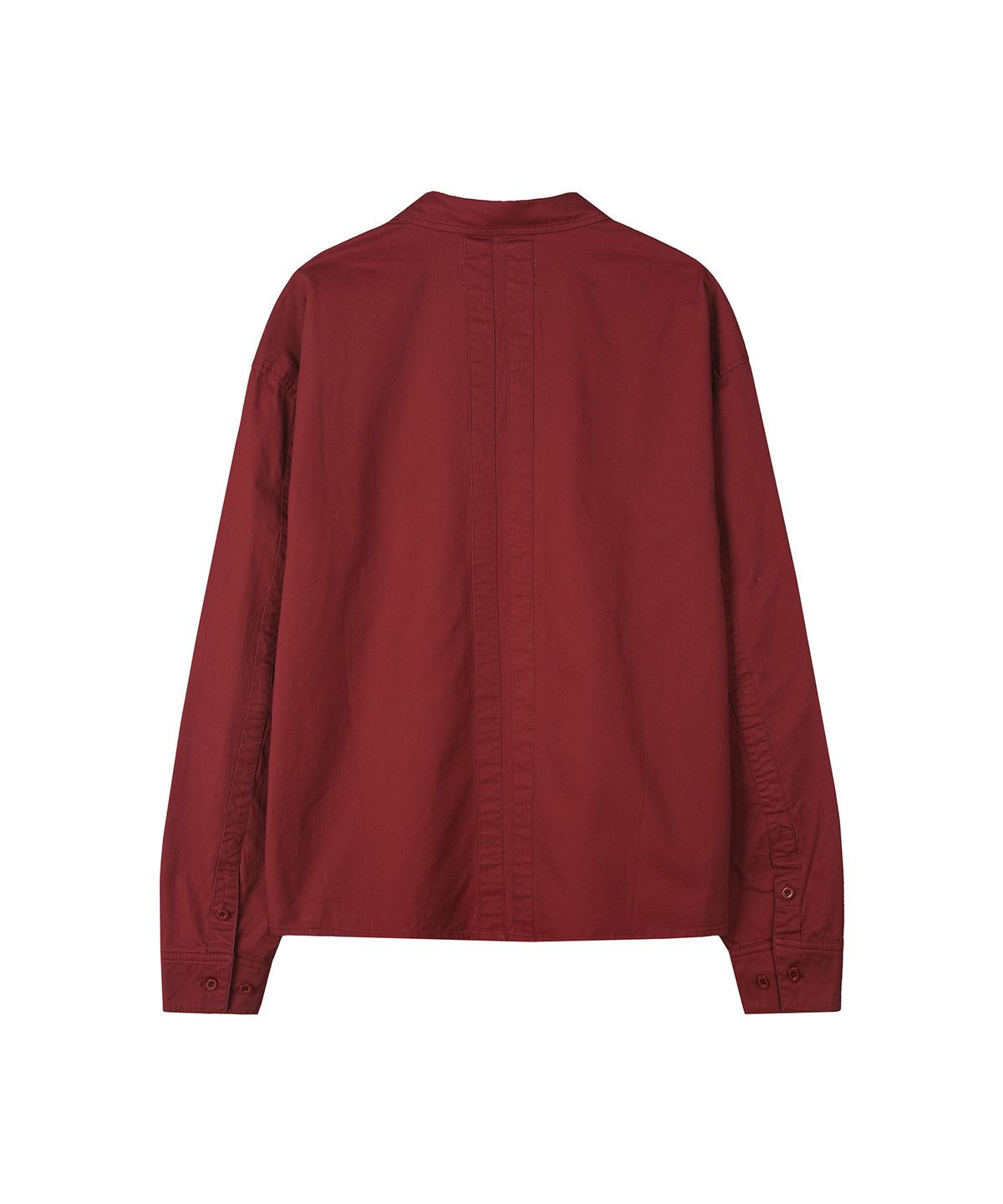 세컨모놀로그(SECONDMONO) [옷미새 미홀 콜라보]Washed Panel Shirt [RED]_SESH032RED