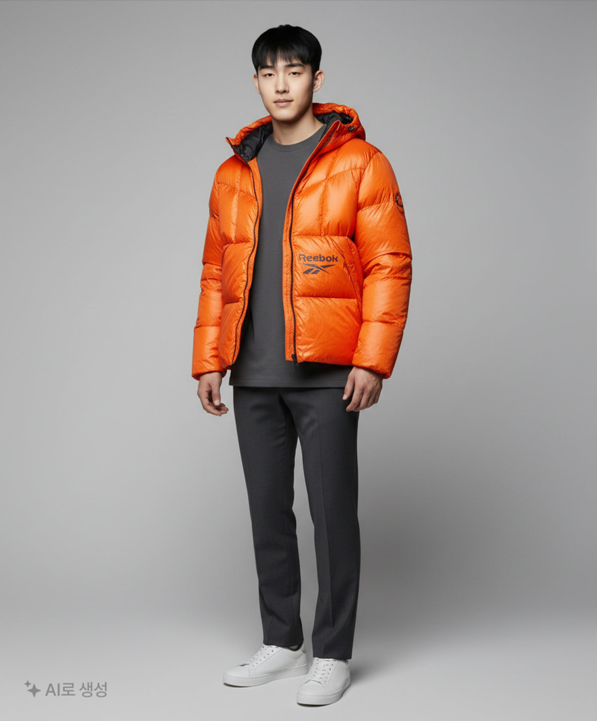 리복(REEBOK) 펌프 다운 자켓 - 오렌지 110