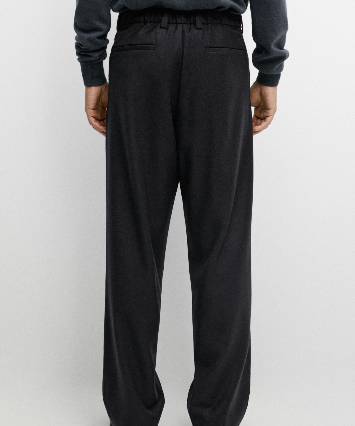 마시모두띠(MASSIMO DUTTI) 100% 울 토탈 룩 팬츠