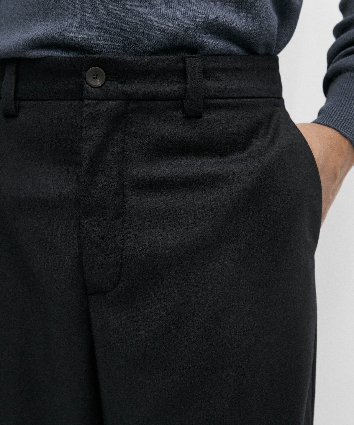 마시모두띠(MASSIMO DUTTI) 100% 울 토탈 룩 팬츠